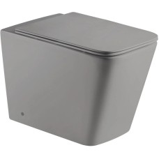 Приставной безободковый унитаз с сиденьем микролифт WeltWasser Gelbach 002MT-GR