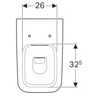 Приставной безободковый унитаз Geberit iCon Square 211910000