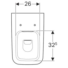 Приставной безободковый унитаз Geberit iCon Square 211910000