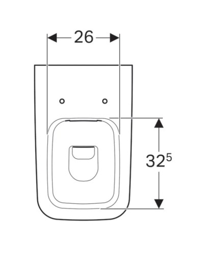 Приставной безободковый унитаз Geberit iCon Square 211910000