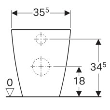 Приставной безободковый унитаз Geberit iCon Square 211910000