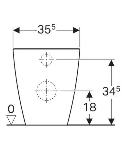 Приставной безободковый унитаз Geberit iCon Square 211910000
