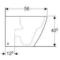 Приставной безободковый унитаз Geberit iCon Square 211910000