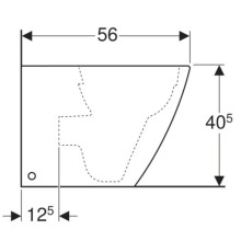 Приставной безободковый унитаз Geberit iCon Square 211910000