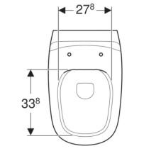 Приставной безободковый унитаз Geberit Citterio 500.512.01.1