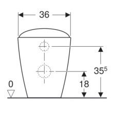 Приставной безободковый унитаз Geberit Citterio 500.512.01.1