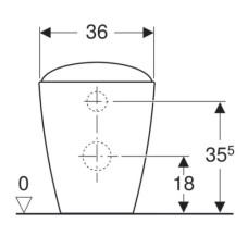 Приставной безободковый унитаз Geberit Citterio 500.512.01.1