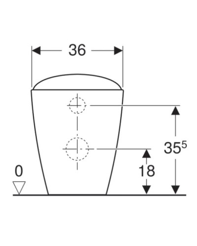 Приставной безободковый унитаз Geberit Citterio 500.512.01.1