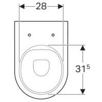 Приставной безободковый унитаз Geberit Acanto 500.602.01.2