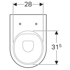 Приставной безободковый унитаз Geberit Acanto 500.602.01.2