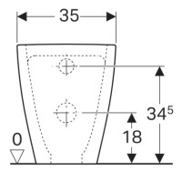 Приставной безободковый унитаз Geberit Acanto 500.602.01.2