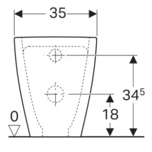 Приставной безободковый унитаз Geberit Acanto 500.602.01.2