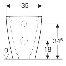 Приставной безободковый унитаз Geberit Acanto 500.602.01.2