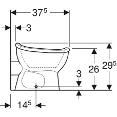 Приставной унитаз Geberit Bambini 211650000