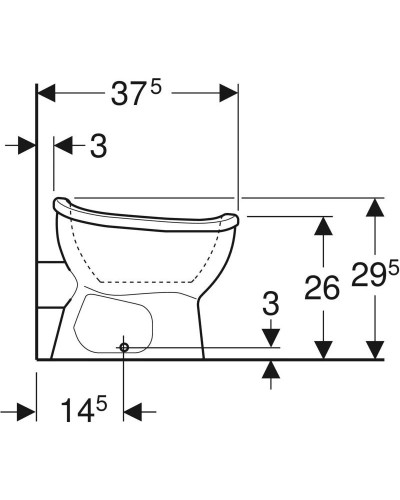 Приставной унитаз Geberit Bambini 211650000