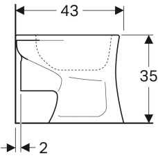 Приставной унитаз Geberit Bambini 211500000