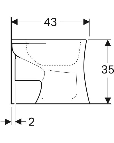 Приставной унитаз Geberit Bambini 211500000