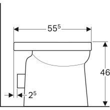 Приставной унитаз Geberit Renova Comfort 218500000