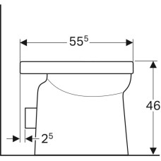 Приставной унитаз Geberit Renova Comfort 218500000