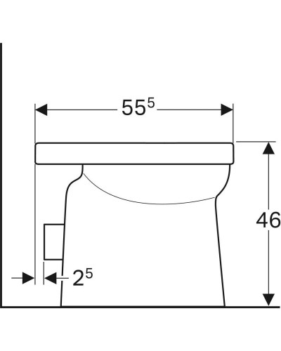 Приставной унитаз Geberit Renova Comfort 218500000