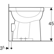 Приставной унитаз Geberit Renova Comfort 218510000