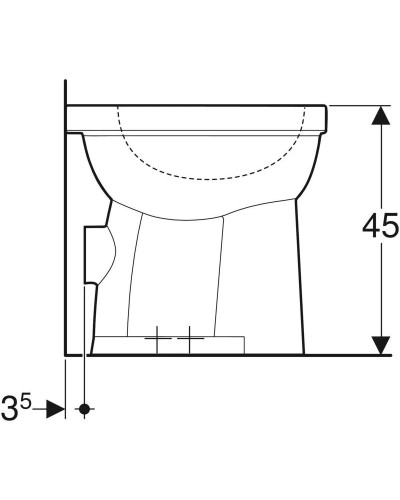 Приставной унитаз Geberit Renova Comfort 218510000