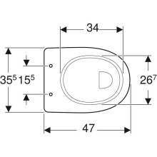 Приставной унитаз Geberit Renova Comfort 218510000