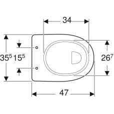 Приставной унитаз Geberit Renova Comfort 218510000