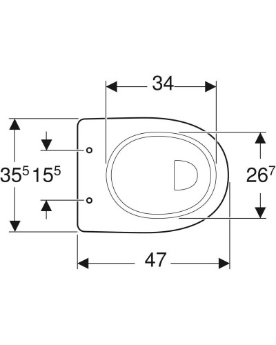 Приставной унитаз Geberit Renova Comfort 218510000