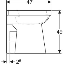 Приставной унитаз Geberit Renova Comfort 218520000