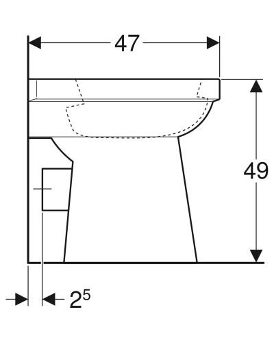 Приставной унитаз Geberit Renova Comfort 218520000