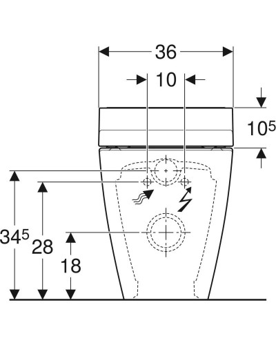 Приставной безободковый унитаз с функцией биде Geberit AquaClean Tuma Comfort 146.310.FW.1