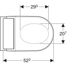 Приставной безободковый унитаз с функцией биде Geberit AquaClean Tuma Comfort 146.310.FW.1