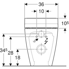 Приставной безободковый унитаз с функцией биде Geberit AquaClean Tuma Comfort 146.310.SJ.1