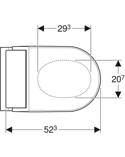 Приставной безободковый унитаз с функцией биде Geberit AquaClean Tuma Classic 146.320.11.1
