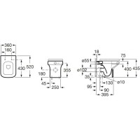 Приставной унитаз Roca Dama 347787000