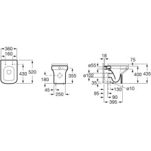 Приставной унитаз Roca Dama 347787000