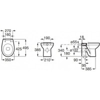 Приставной унитаз Roca Victoria 347396000