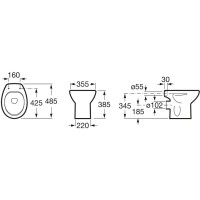 Приставной унитаз Roca Victoria 344397000