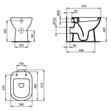 Приставной унитаз Ideal Standard I.Life A T467301