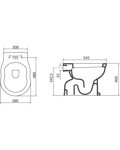 Приставной унитаз BelBagno Boheme BB115CBS
