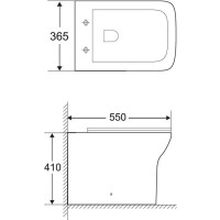 Приставной безободковый унитаз BelBagno Romano BB248CBR