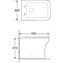 Приставной безободковый унитаз BelBagno Romano BB248CBR