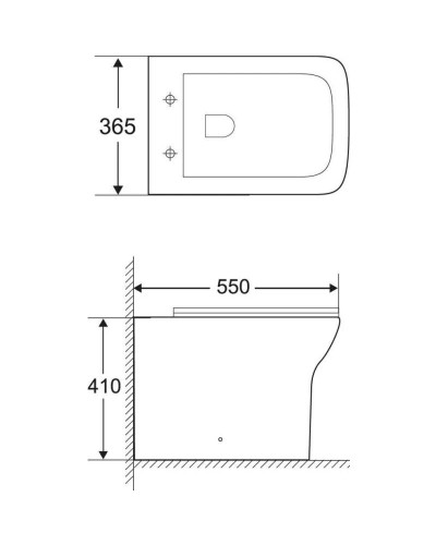 Приставной безободковый унитаз BelBagno Romano BB248CBR
