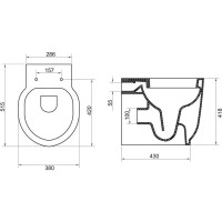 Приставной унитаз BelBagno Sabrina BB122CB