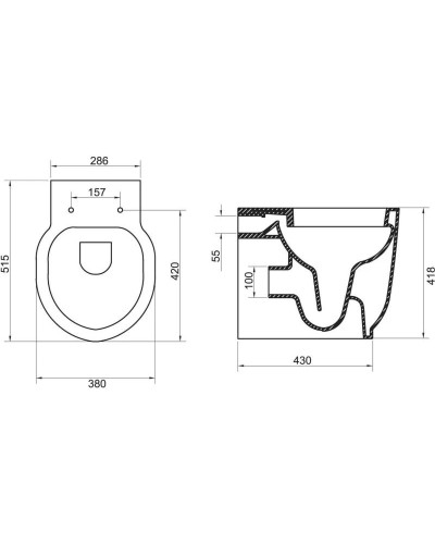 Приставной унитаз BelBagno Sabrina BB122CB