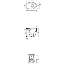 Приставной безободковый унитаз Simas Bormio BR01bi