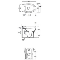 Приставной унитаз Simas Lft Spazio LFT22 bi