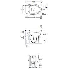 Приставной унитаз Simas Lft Spazio LFT22 bi