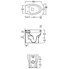 Приставной унитаз Simas Lft Spazio LFT22 bi